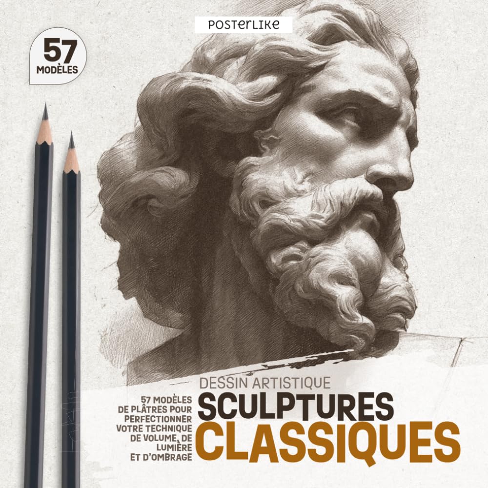 ler totalmente Sculptures Classiques - Dessin Artistique: 57 Modèles de Plâtres pour Perfectionner votre Technique de Volume, de Lumière et d’Ombrage (French Edition)