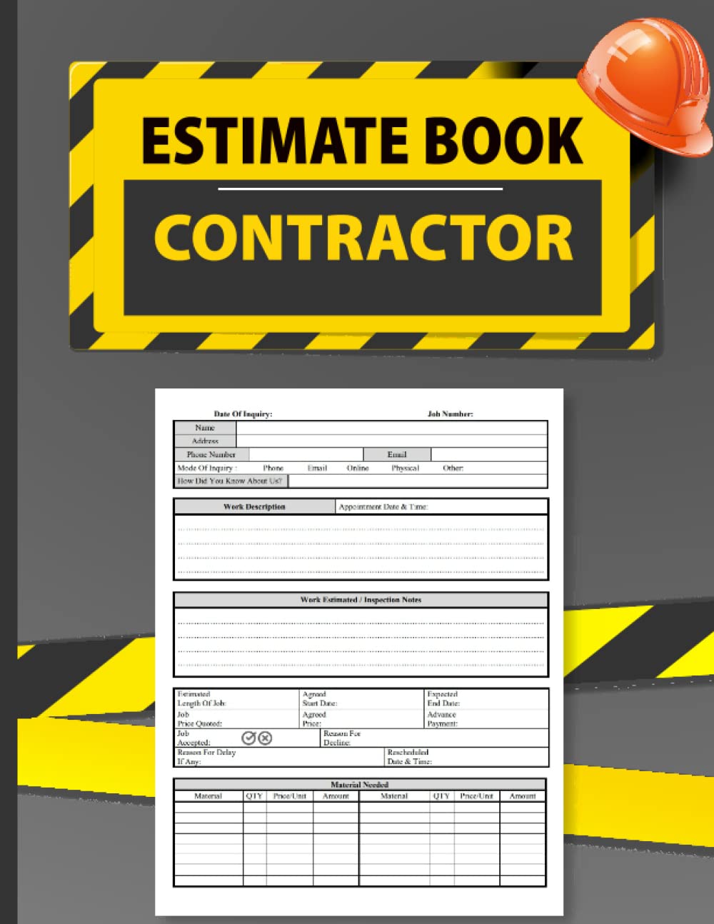 Contractor Estimate Book: Log book to record client details job quotes estimate Contractor notebook baixar livro de graça