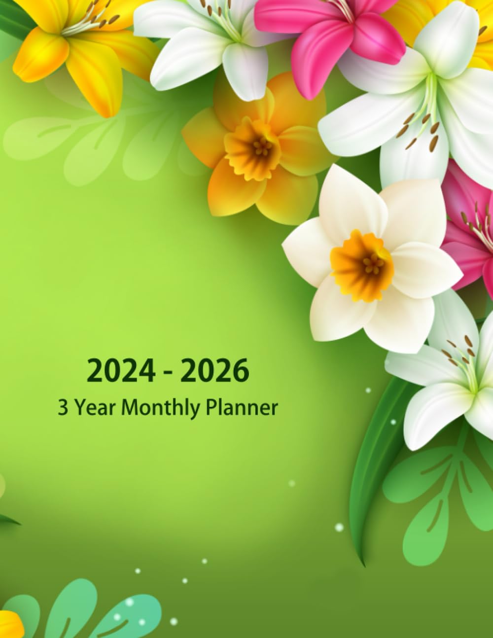2024-2026 3 Year Monthly Planner: Large Print 36 Months Calendar from January 2024 to December 2026 with Federal Holidays. Floral Cover. baixar livro de graça