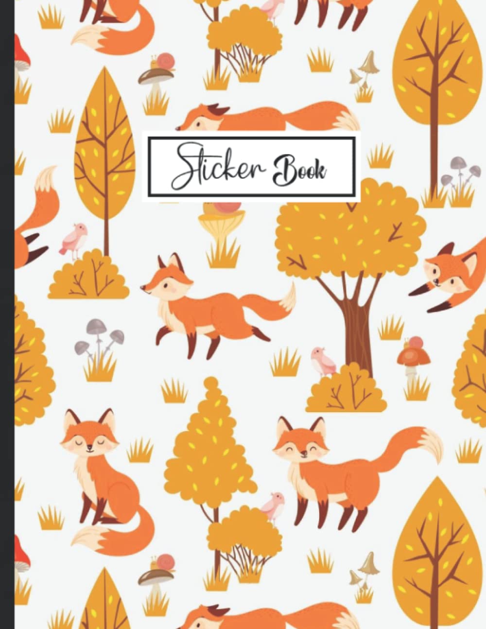 Sticker Book: Blank Sticker Collection Book for Girls with Fox .