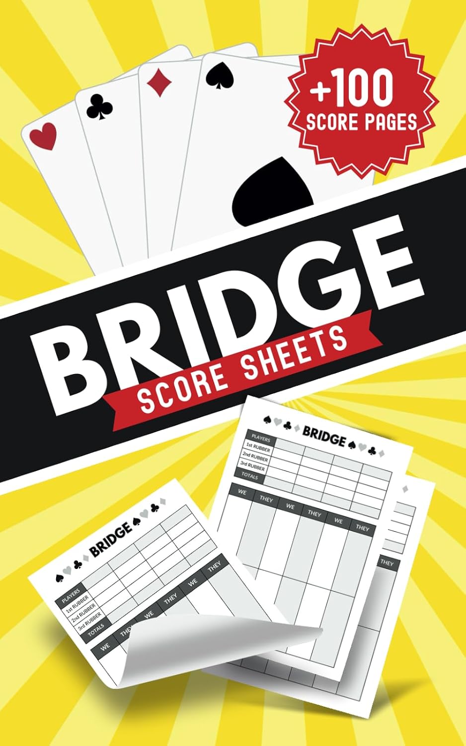 ler totalmente Bridge Score Sheets: 100 Score Pages