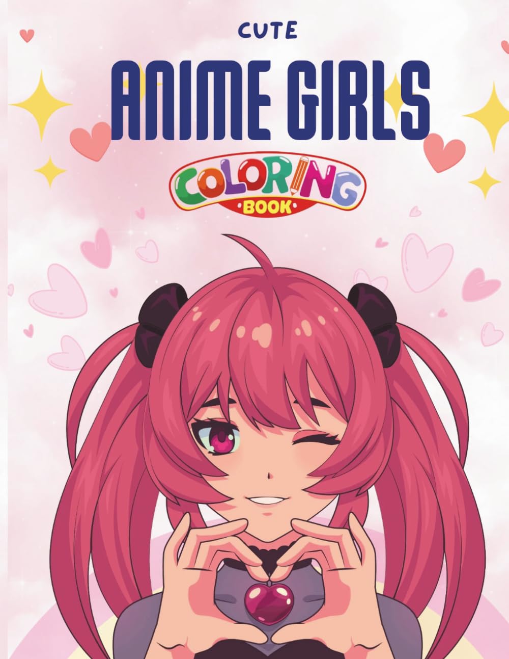 Cute Anime Gilrs Coloring Book
