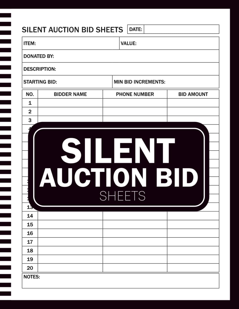 ler totalmente Silent Auction Bid Sheets: Track And Record Your Easy Organizer Log Book For Charity Events And Fundraisers