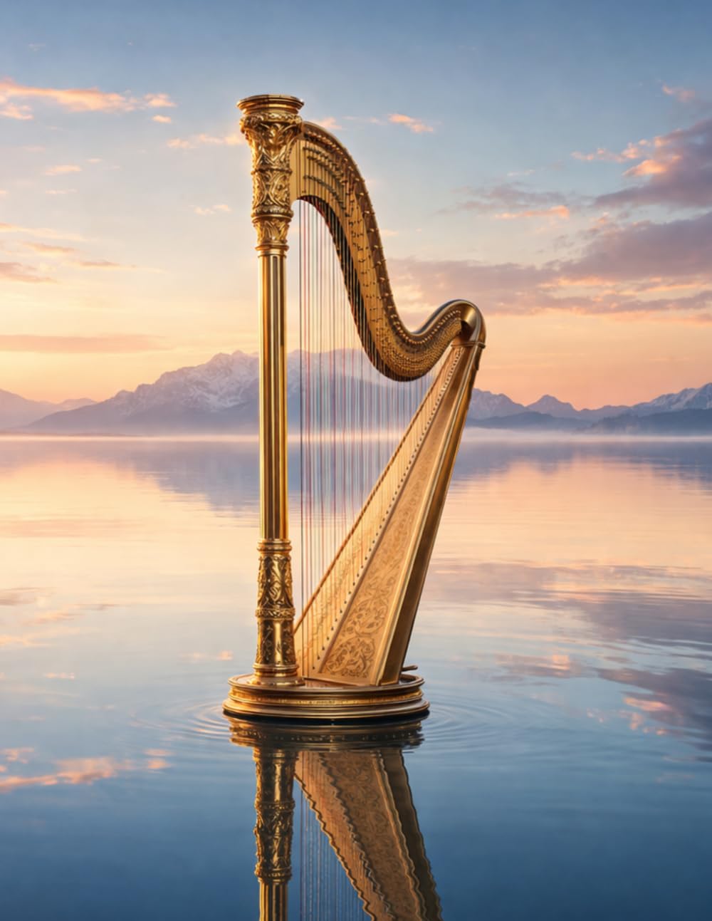 Sheet Music Book – Golden Harp by a Mountain Lake at Sunset: Blank Manuscript Paper with 12 Staves Per Page for Composition, Songwriting, Lessons,... and Creative Ideas | 100 Pages | 8.5 x 11 baixar o livro de graça
