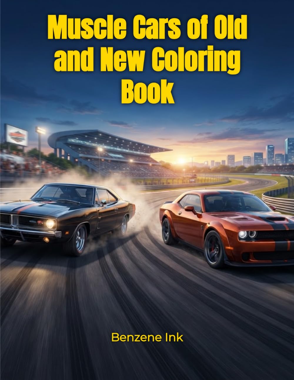 Muscle Cars of Old and New Coloring Book