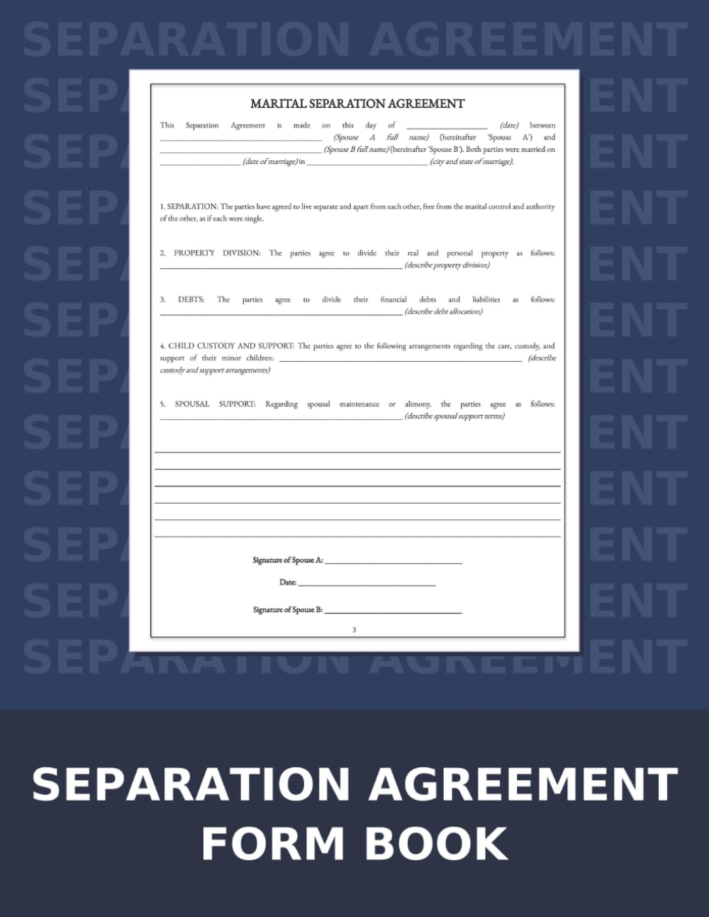 Separation Agreement Form Book: Lawyer-Style Legal Templates for Marital Separation and Property Settlement baixar livro de graça