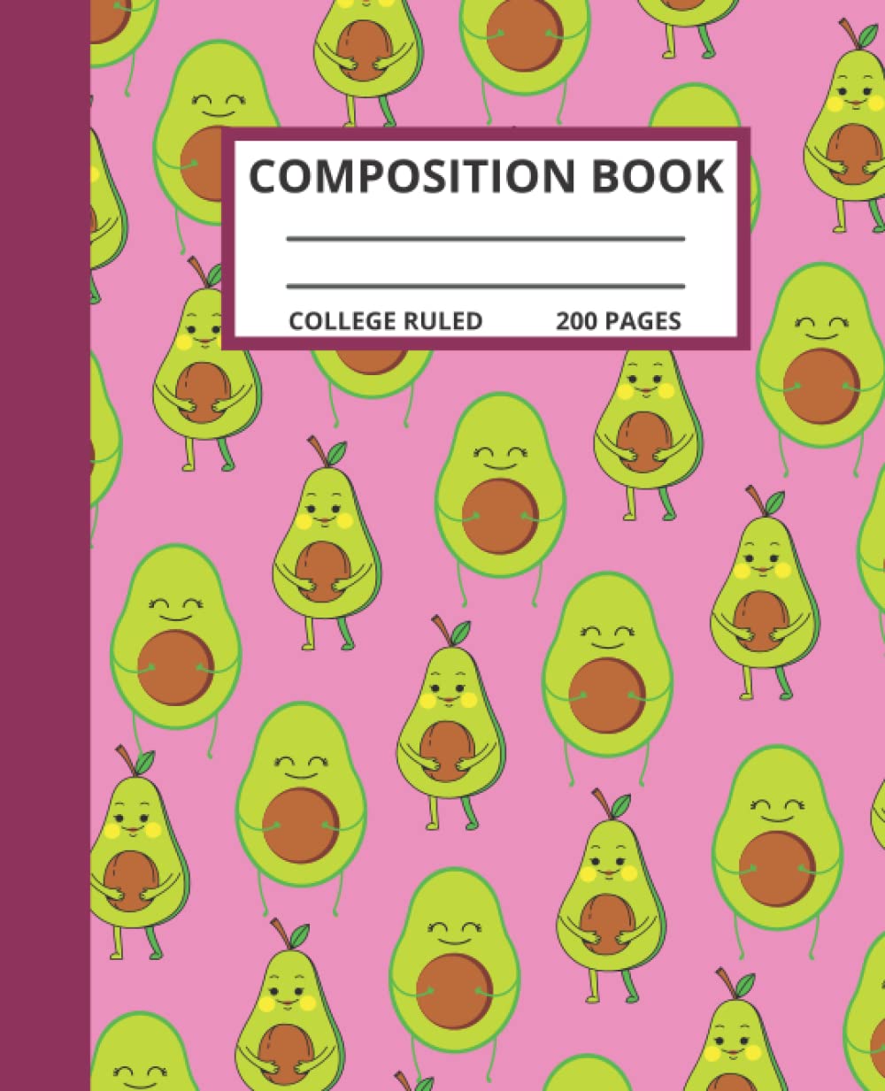 ler totalmente Avocado Composition Notebook College Ruled 7.5 x 9.25: Cute Avocado Composition Notebook College Ruled with 200 Pages - Great Gift For Vegan And Vegetarian