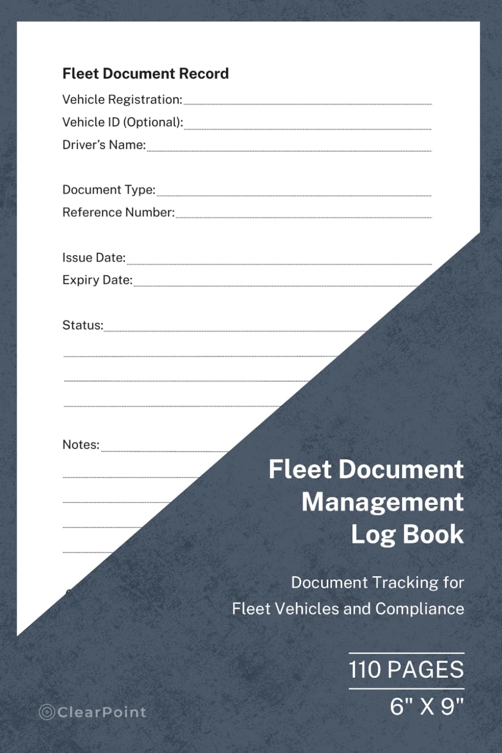 Fleet Document Management Log Book: Fleet Paperwork and Compliance Record | 110 Pages | 6 × 9 Format: Fleet Document Tracking for Vehicle Administration baixar o livro de graça