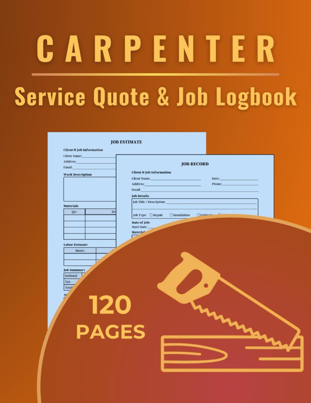 Carpenter Service Quote & Job Logbook: A dual-purpose logbook to track carpentry quotes and record completed work for woodworkers, furniture builders, and framing professionals. baixar livro de graça