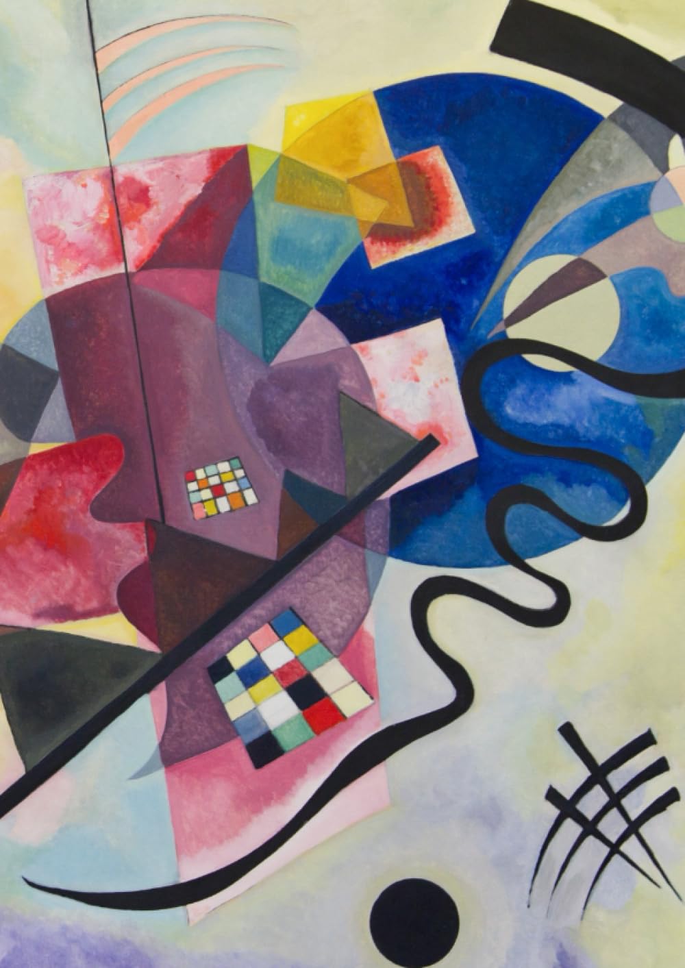 ler totalmente kandinsky giallo rosso blu, Quadernone a righe 5mm 90 pagine (45 fogli), formato A4 21x29 cm (Italian Edition)