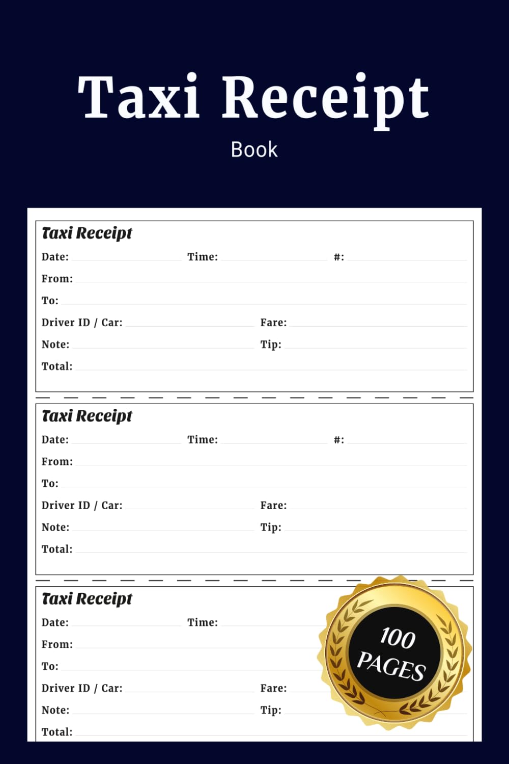 ler totalmente Taxi Receipt Book: Simple Blank Fare Forms to Record Trip Date Time Pickup Drop Off Distance Fare Tip Driver and Customer Details for Taxi Services