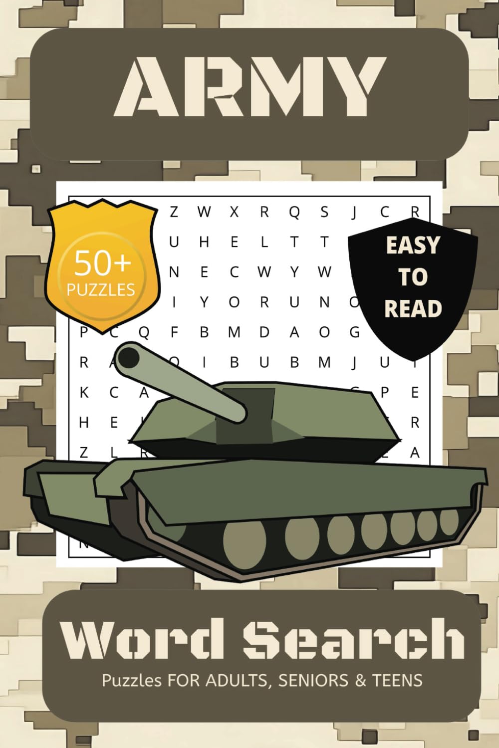 Army Word Search Puzzles: Word Searches with Easy to Read Print about the Army, Military, Veterans and More | 6"x9", 110 Pages | 50+... Gift for Vacations, Holidays and Free Times baixar livro de graça