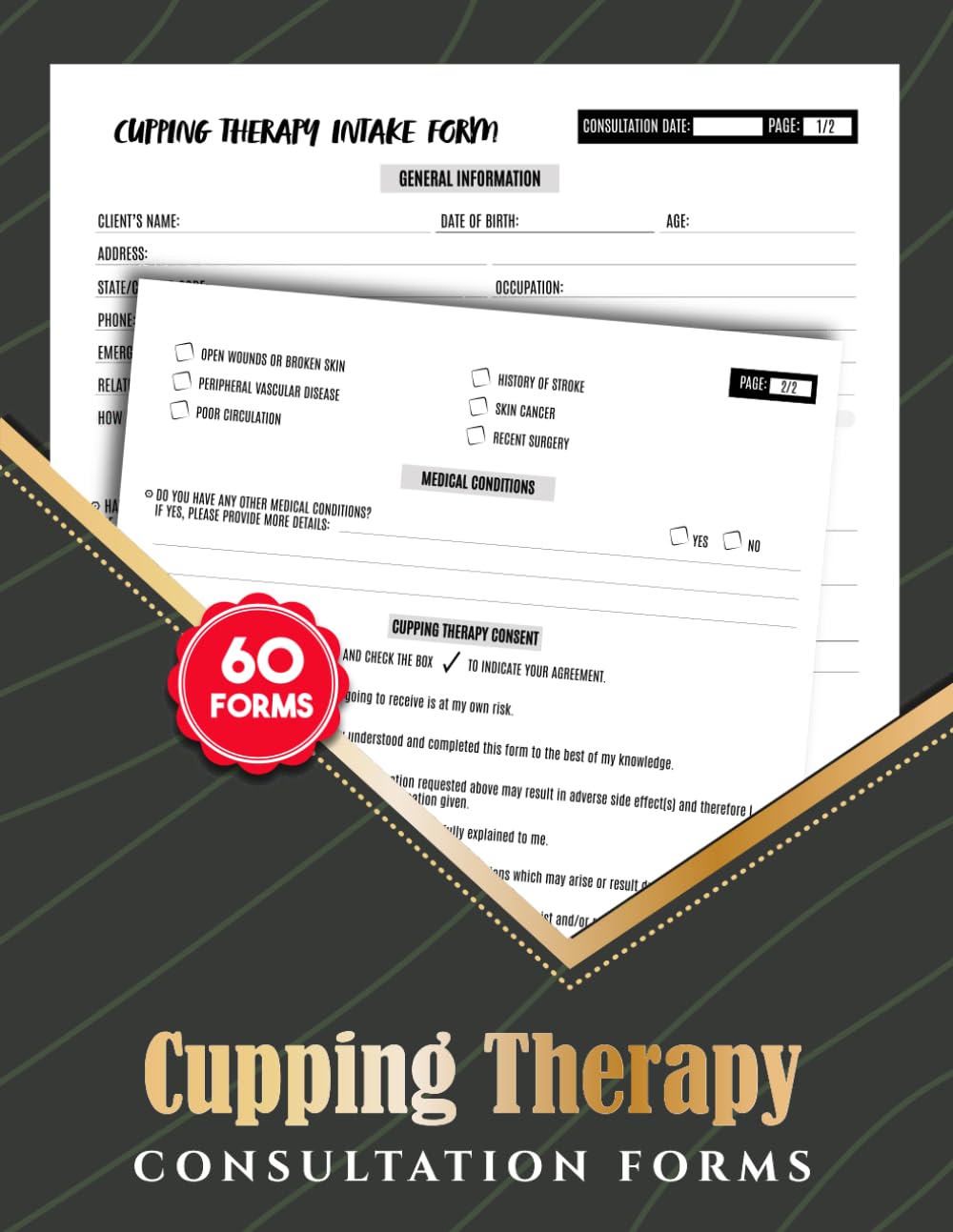 capítulo por capítulo baixar Cupping Therapy Consultation Forms: Vacuum Therapy Client Intake & Consent | Medical History, Health Conditions & Treatment Area Questionnaire | 60 Forms, 120 Two-Sided Pages