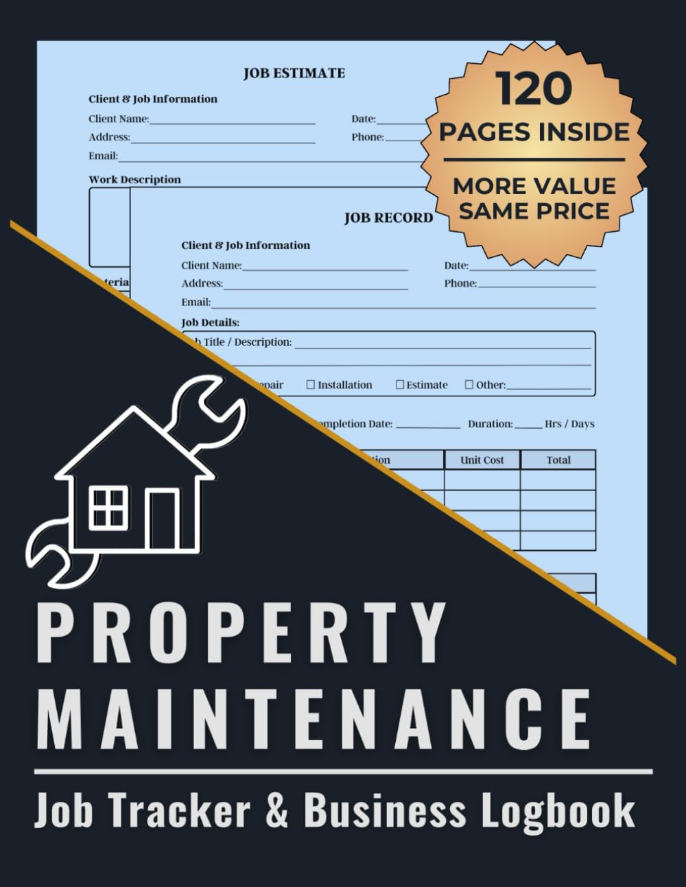 ler totalmente Property Maintenance Job Tracker & Business Logbook: Track Maintenance Estimates, Completed Jobs, Client Notes, and Payments in One Organized System