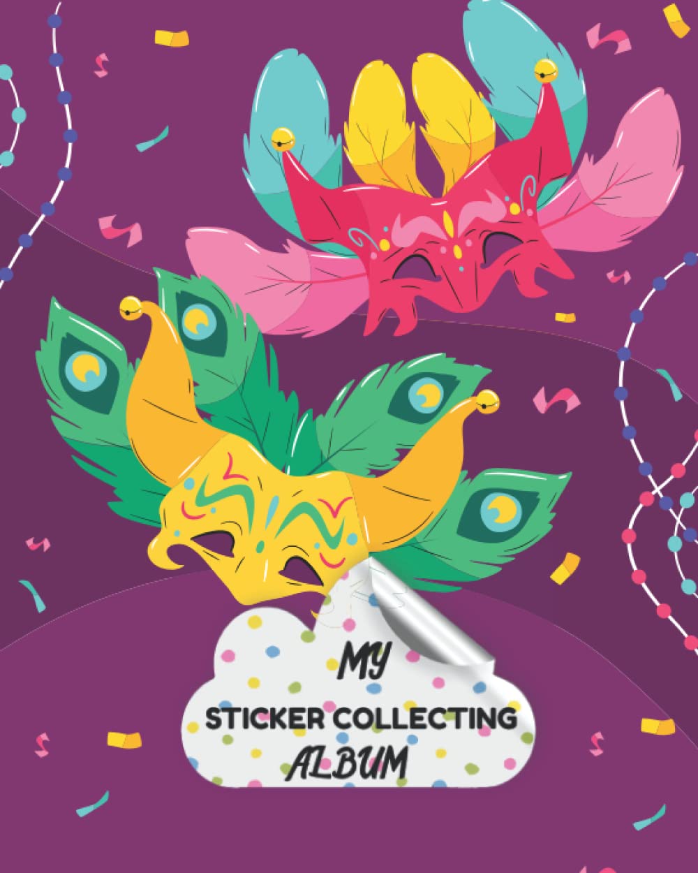 My Sticker Collecting Album: Mardi Gras Theme Blank Sticker Book for Collecting Stickers for Little Kids baixar livro de graça