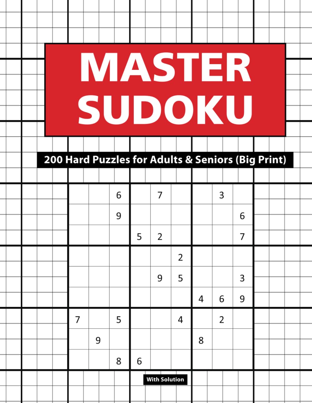 ler totalmente Master sudoku: 200 Hard Puzzles for Adults & Seniors (Big Print)