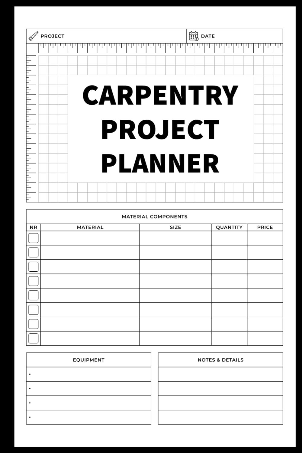 CARPENTRY PROJECT PLANNER: A carpentry notebook for recording designs, materials and construction notes for woodworking projects baixar livro de graça