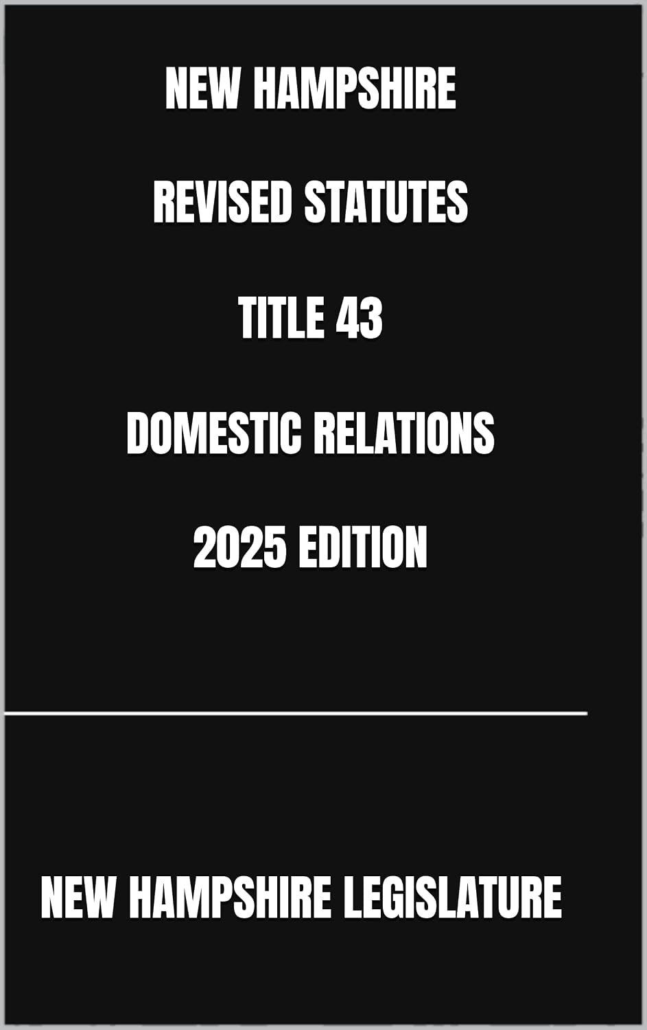 NEW HAMPSHIRE REVISED STATUTES TITLE 43 DOMESTIC RELATIONS 2025 EDITION (English Edition) baixar livro de graça