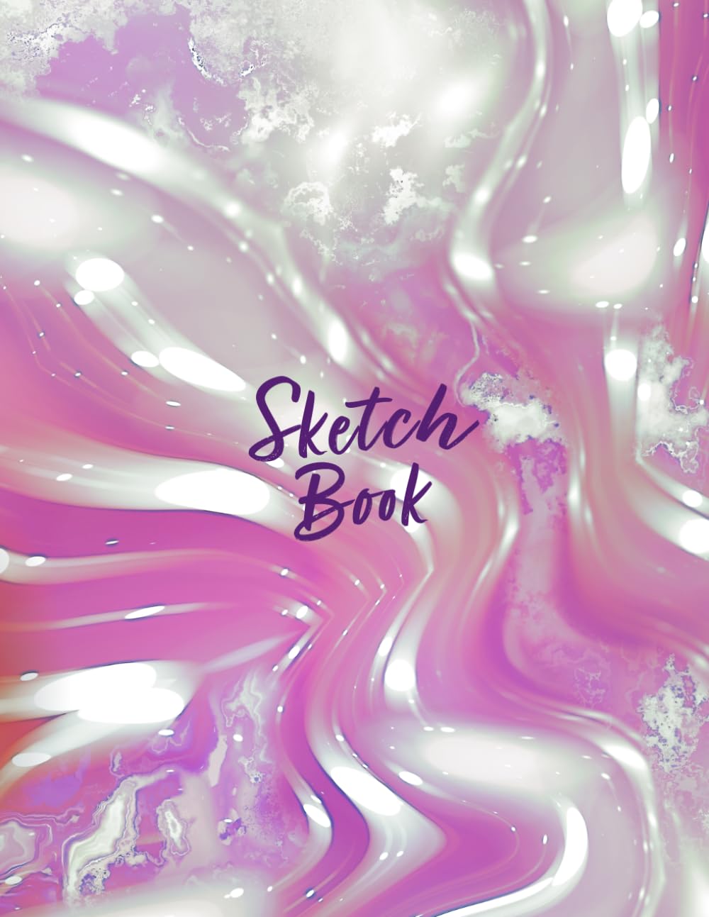 Sketch Book: Pink Liquid Flow: Blank Sketchbook, 8.5 x 11 in, 120 Pages for Drawing, Sketching, Painting and Doodling baixar o livro de graça