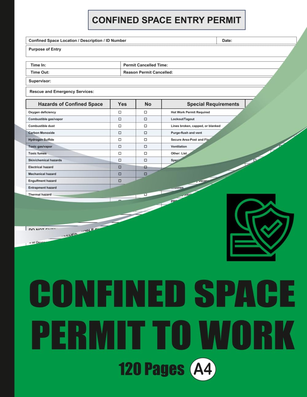 ler totalmente Confined Space Permit to Work: Track Entry Details, Risk Assessments & Control Measures