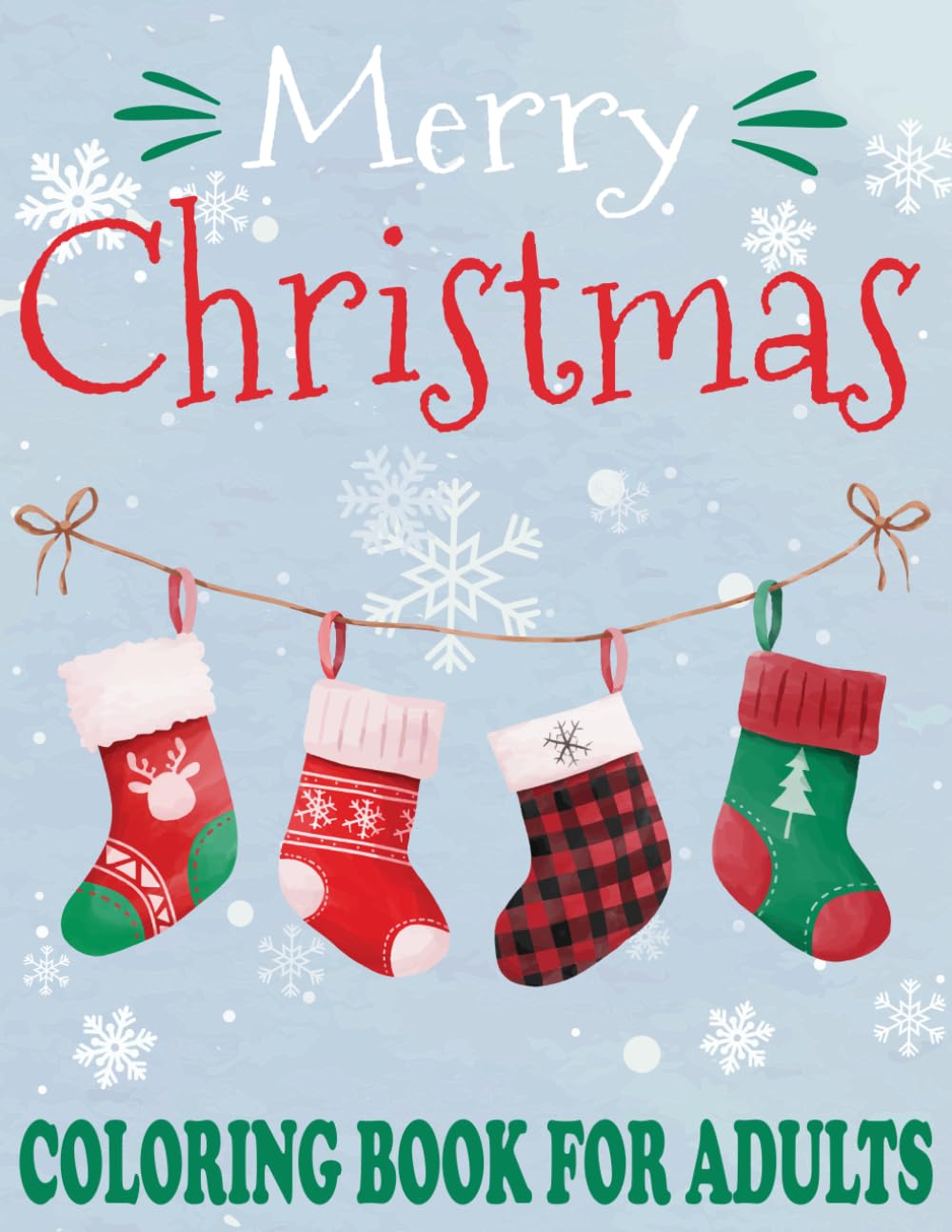 ler totalmente Merry Christmas Coloring Book for Adults Large Print: Easy & Simple Designs for Stress Relieving & Relaxation