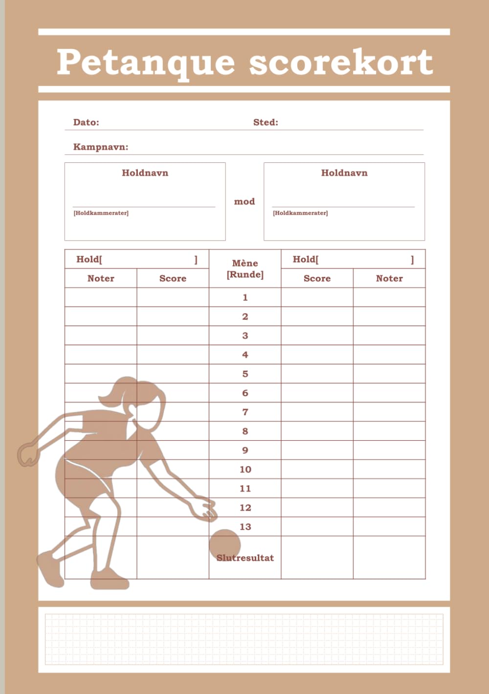capítulo por capítulo baixar Petanque scorekort notesbog A5-størrelse (kompakt størrelse) Scorekort og bane diagrammer til 100 kampe (Danish Edition)