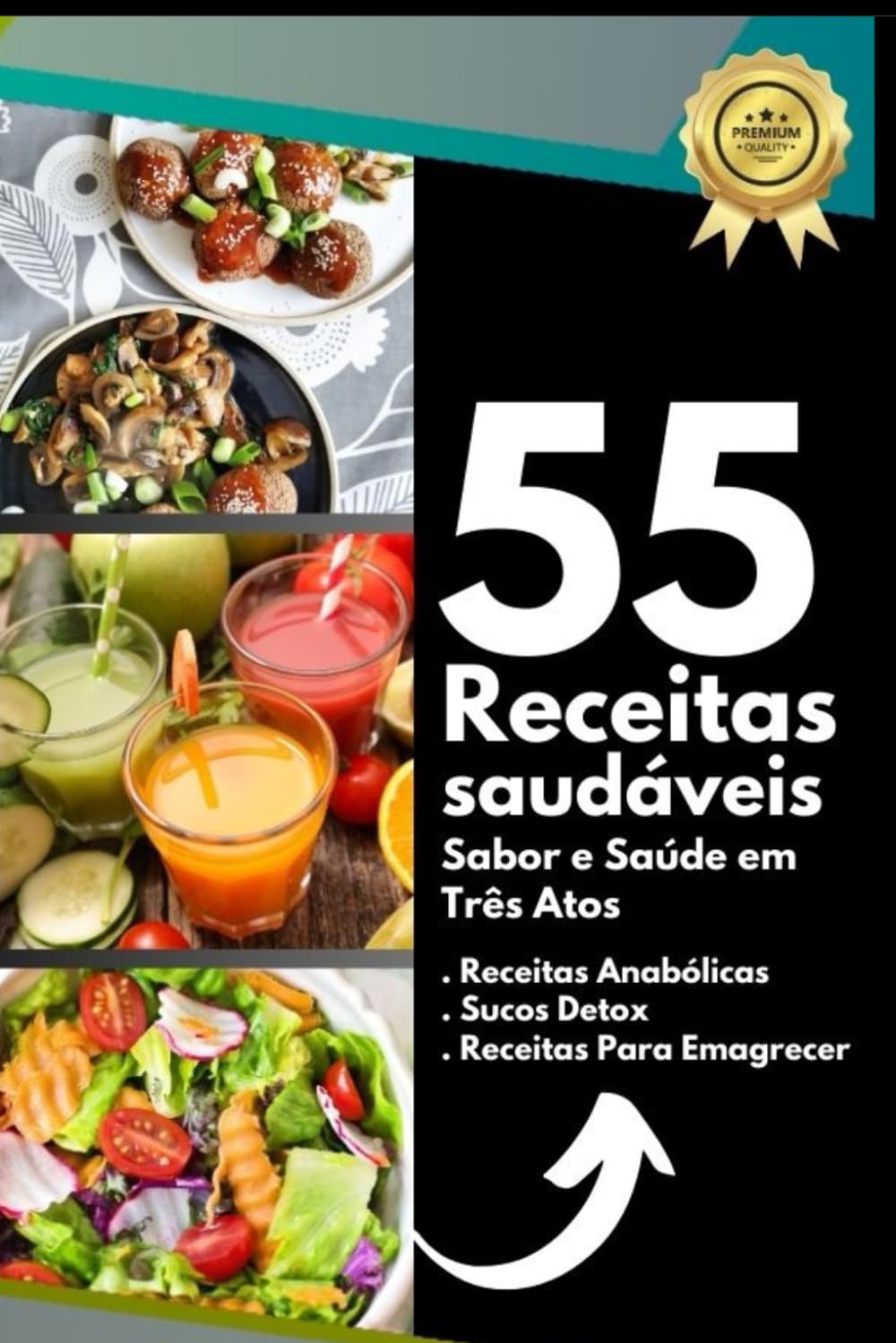 55 Receitas Saudáveis 3 em 1: Receitas Anabólicas, Sucos Detox, Receitas Para Emagrecer (Portuguese Edition) baixar o livro de graça