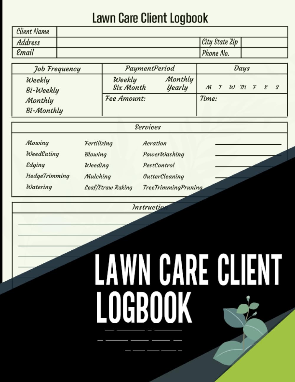 lawn care client log book: Efficiently Manage Your Landscaping or Mowing Business - Track Contact and Payment Info, Scheduling, Services,Logbook for 110 Clients. baixar o livro de graça