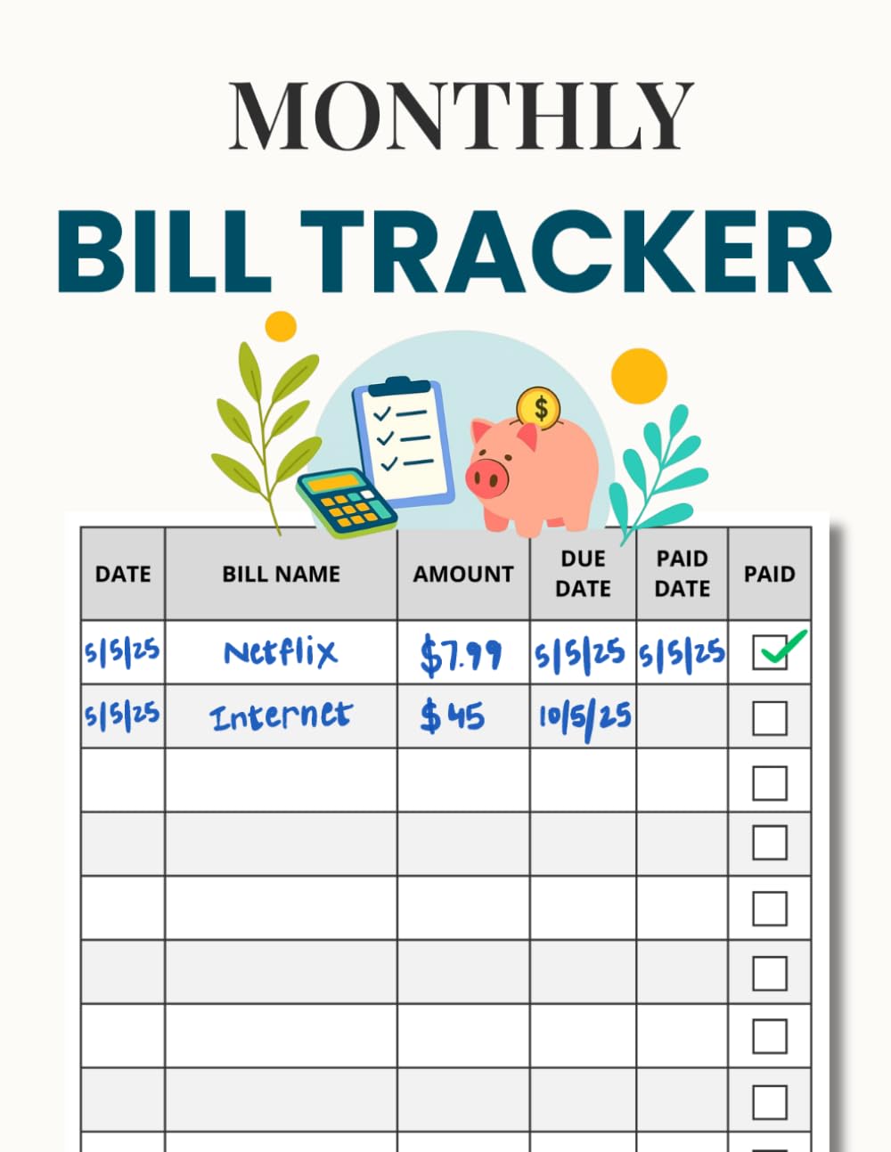 Monthly Bill Tracker: Paycheck Budget Logbook | Expense Organizer Planner | Personal Finance Journal for Home Payments baixar livro de graça