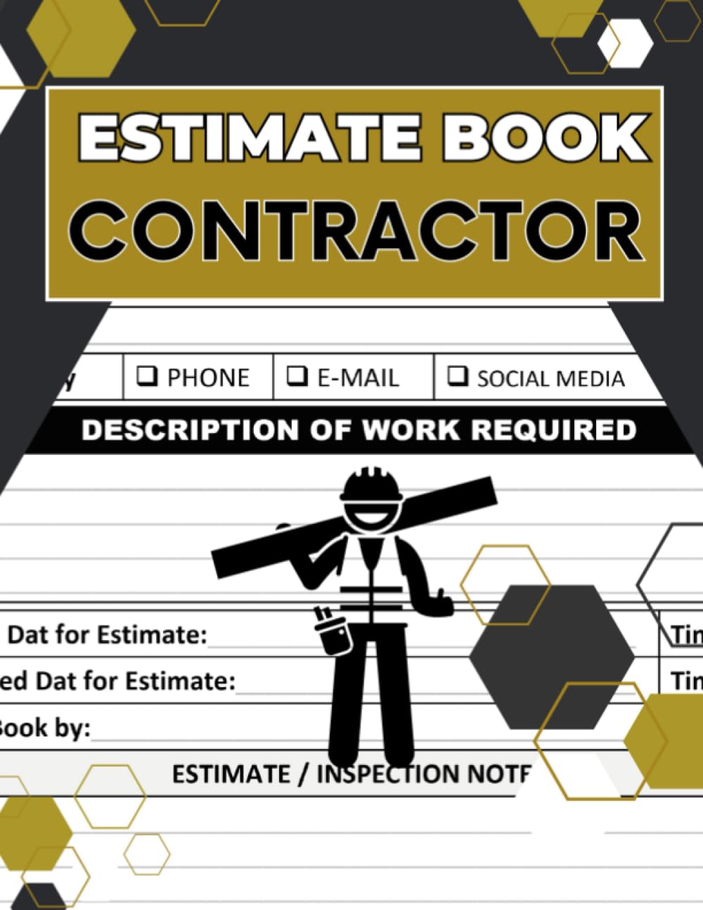 ler totalmente Estimate Book Contractor: Job Estimate Quote Record Book With Client Contact Log and Dot Diagram Sheets For Taking Measurements | Log Book to Record... with Dot Grid Diagram|8.5'-11'-121 Pages