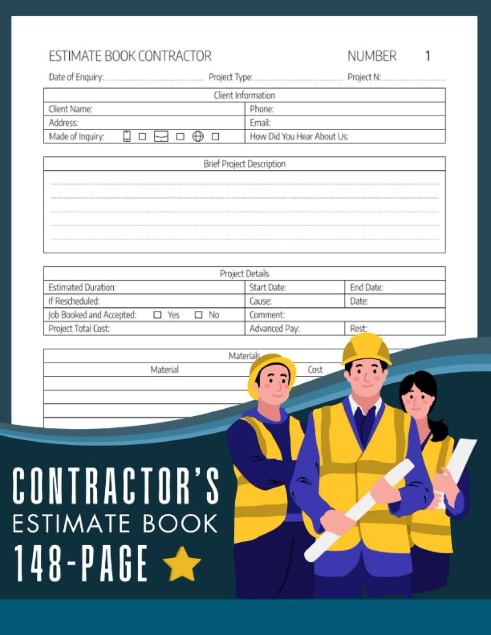 Estimate Book Contractor, Job Estimate Quote Record Book With Client Contact Log and Dot Diagram Sheets For Taking Measurements | Streamline your... planning with this comprehensive book. baixar livro de graça