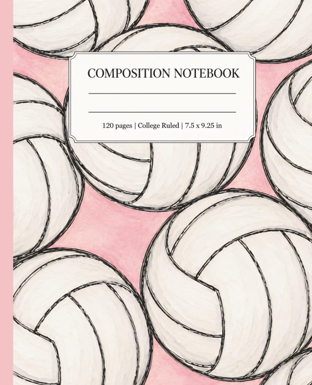 Volleyball Composition Notebook College Ruled: Hand Drawn Sports Pattern for School, Practice & Everyday Writing baixar livro de graça