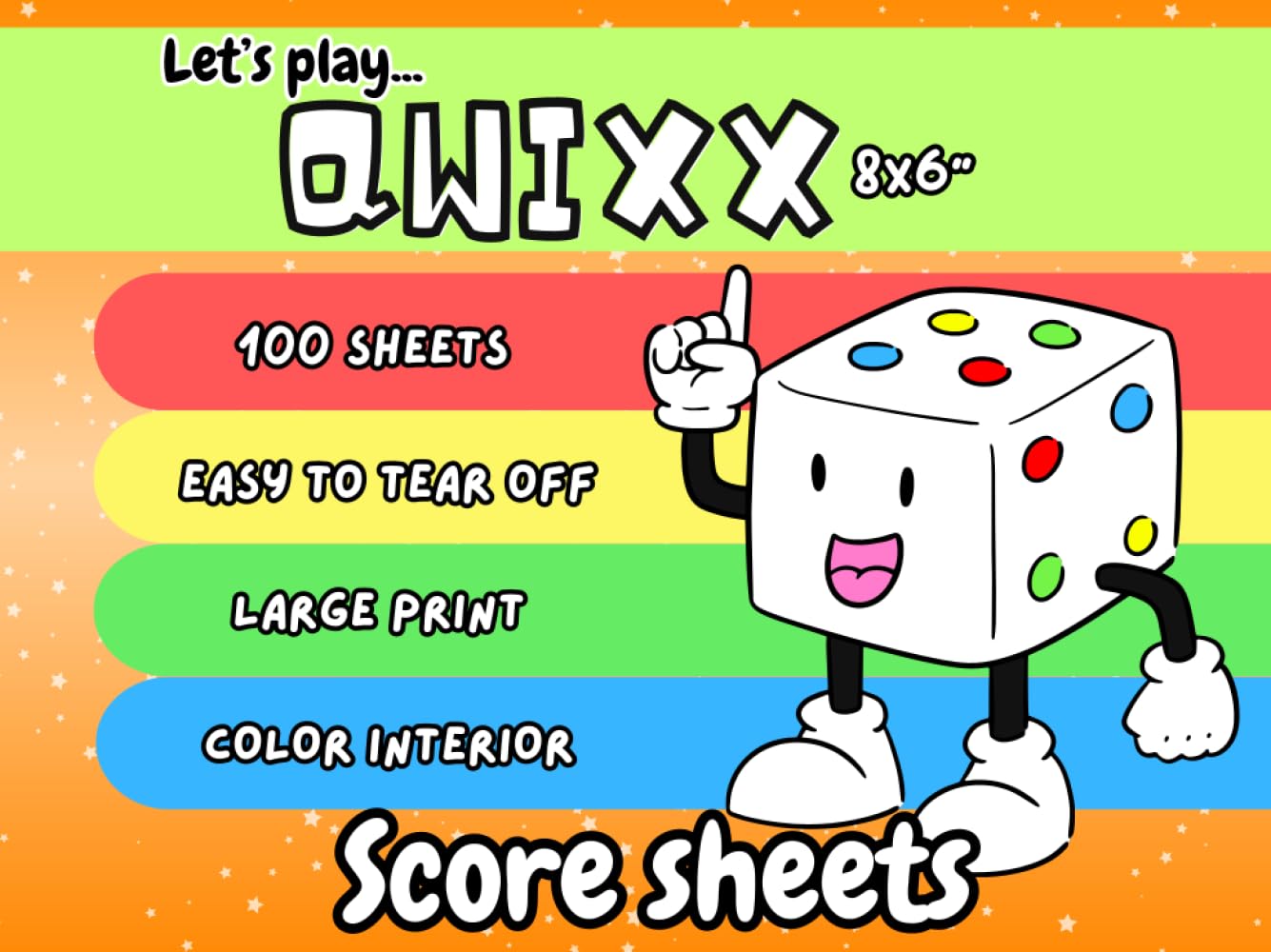 ler totalmente Qwixx Score Sheets: 100 score pads for score keeping
