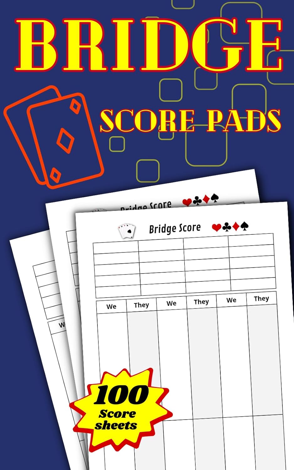 ler totalmente Bridge Score Sheets - 100 Sheets of Small Size Score Pads for Contract Bridge - 5 x 8 Inch: Bridge Score Pads and Tally Sheets | Convenient Notepads for Keeping Track of Scores in Bridge Card Games