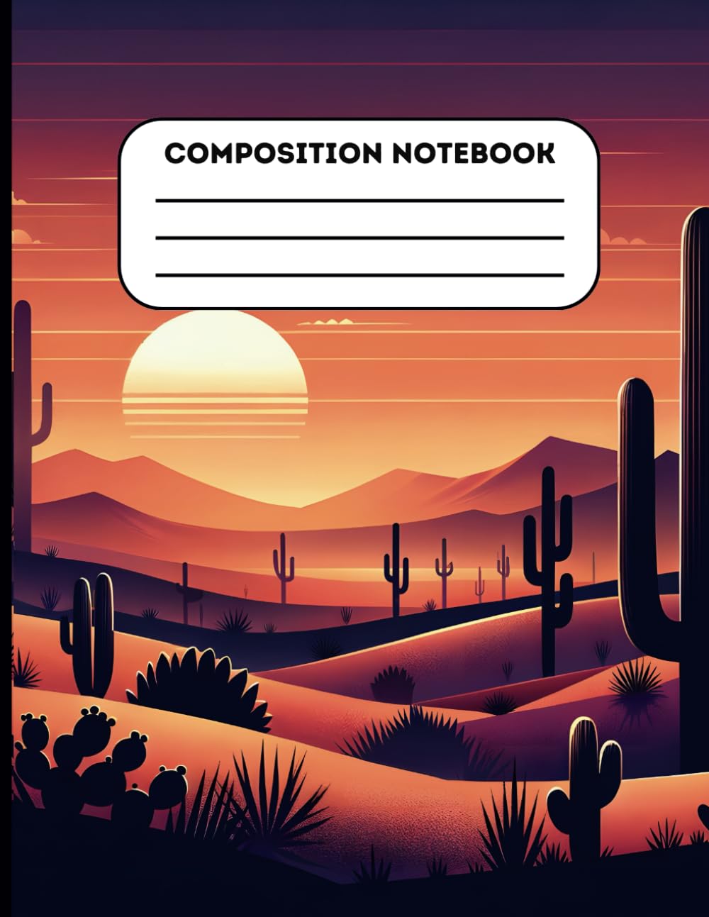 Composition notebook: Desert Themed College Ruled Notebook Lined Journal for teens, kids, tweens, women, students, teachers and more School or Work baixar livro de graça