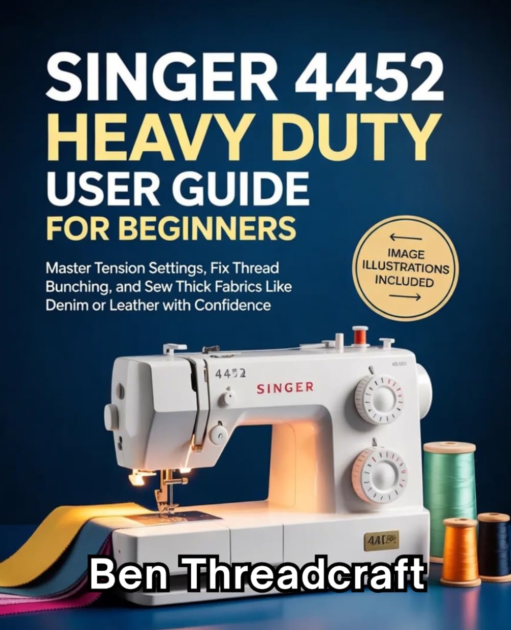 Singer 4452 Heavy Duty User Guide for Beginners: Master Tension Settings, Fix Thread Bunching, and Sew Thick Fabrics Like Denim or Leather with Confidence baixar o livro de graça