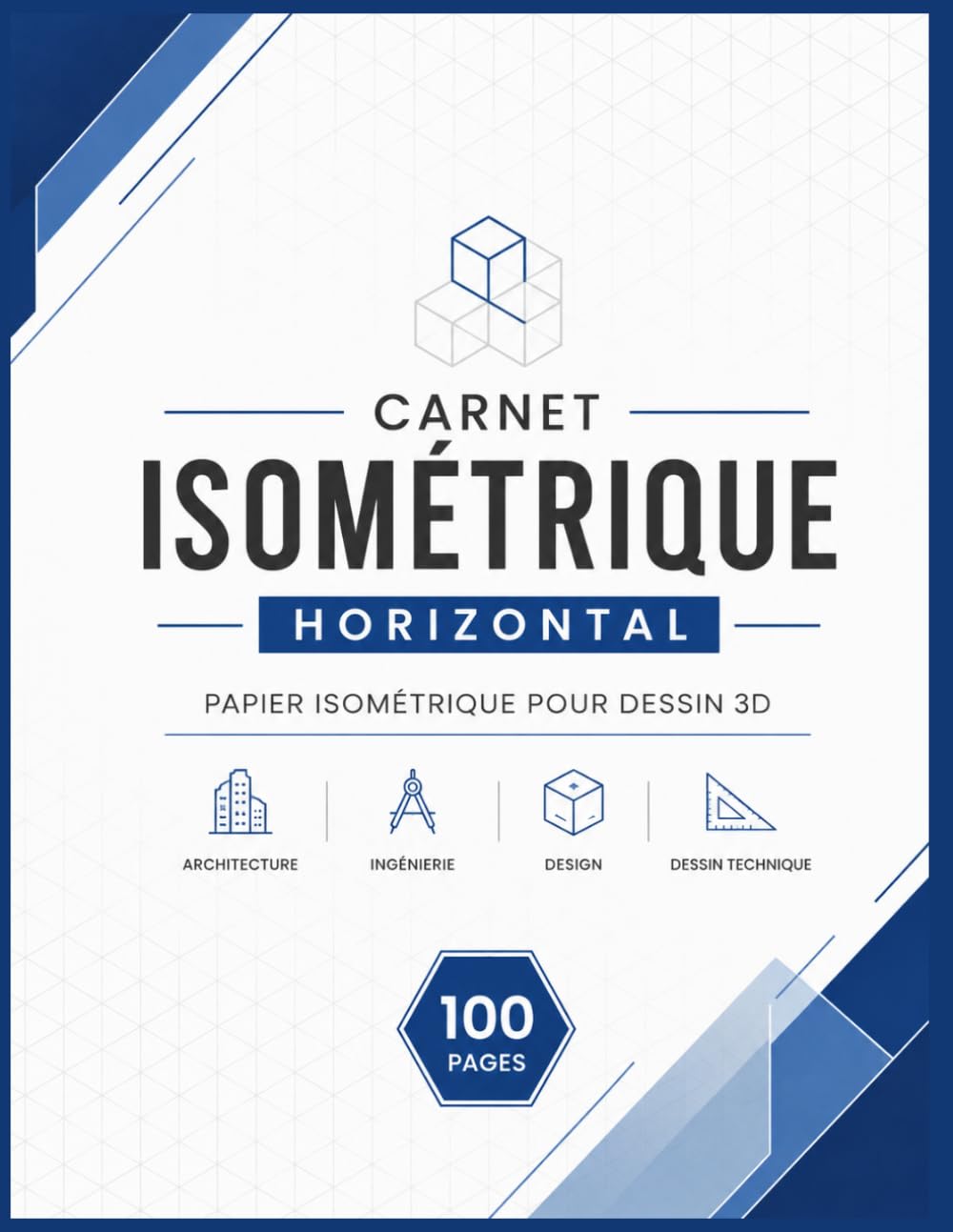 capítulo por capítulo baixar Carnet Isométrique Horizontal: Cahier de papier isométrique 100 pages pour dessin 3D, architecture, ingénierie et dessin technique | Grille gris clair | Format 8,5 × 11 pouces (French Edition)