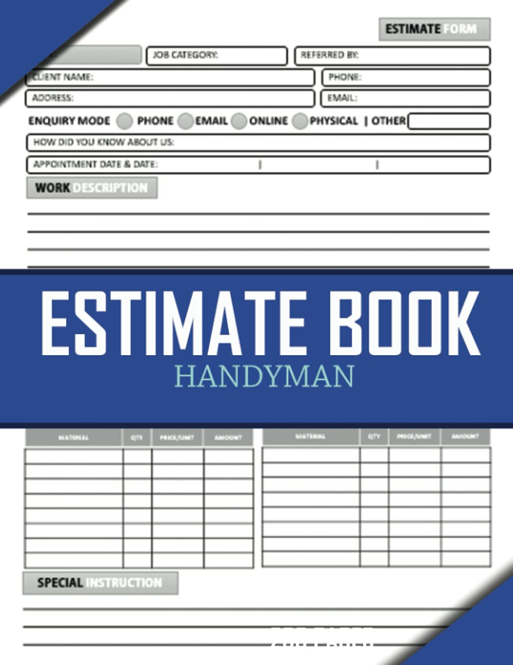 Estimate Book Handyman: Job Quote Book Designed For Tradesman. Estimating Sheets For You To Record Client Details, Materials, Work Estimate, Payment Details. Appreciation Gifts For Handyman baixar livro de graça