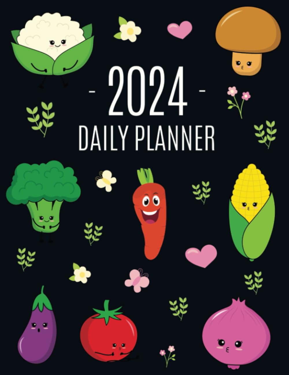 capítulo por capítulo baixar Vegetables Planner 2024: Daily Organizer: January–December (12 Months) | Beautiful Agenda with Cute Veggies