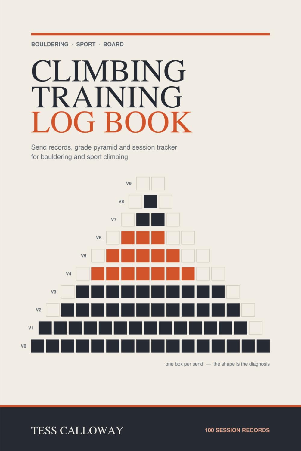 ler totalmente Climbing Training Log Book: Send Records, Grade Pyramid & Session Tracker for Bouldering and Sport Climbing