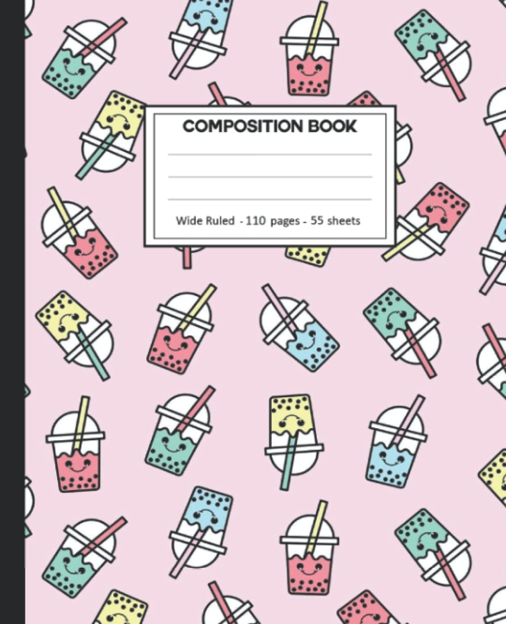 ler totalmente Composition Notebook: Composition Notebook with Bubble tea for School.