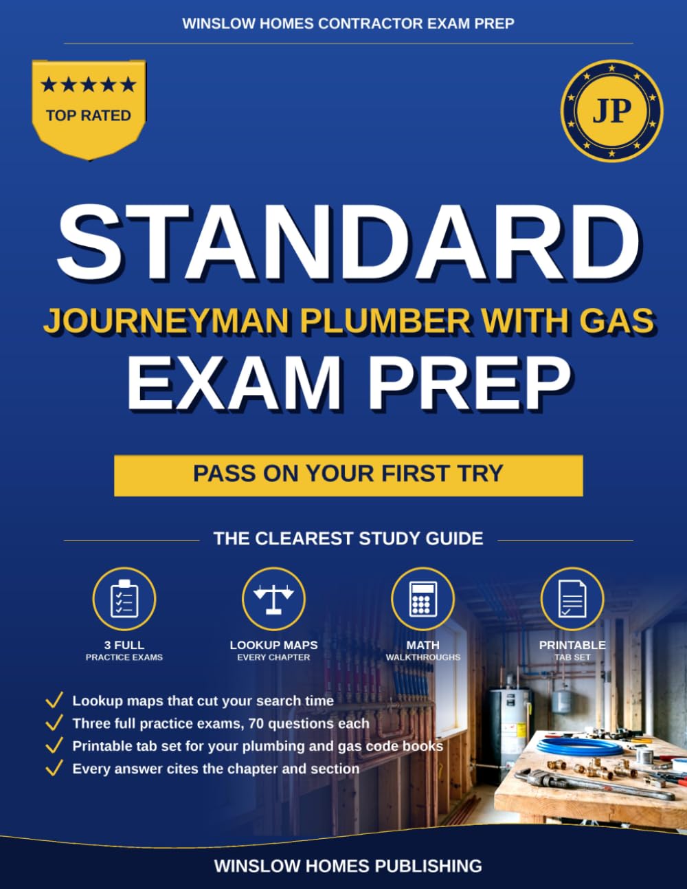 ler totalmente Standard Journeyman Plumber with Gas Exam Prep: Open Book Study System for the International Code Council National Standard Exam, With Lookup Maps, 3... Tab Set (Winslow Homes Contractor Exam Prep)