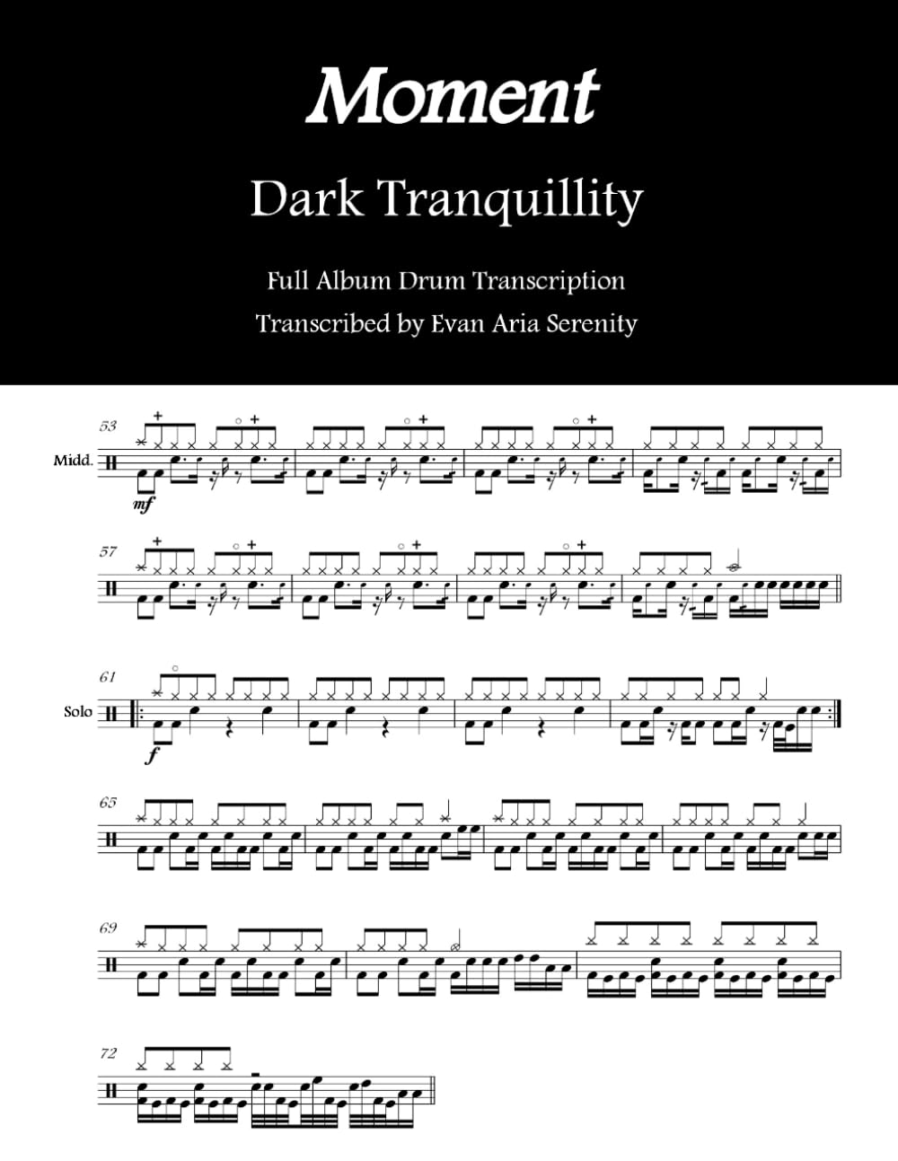 Dark Tranquillity - Moment: Full Album Drum Transcription (JDS Drum Transcription Books) baixar o livro de graça