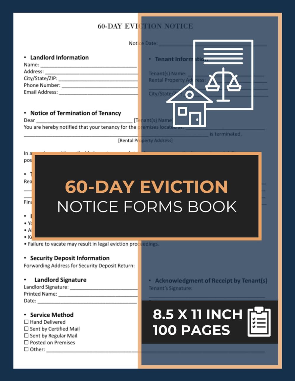 ler totalmente 60-Day Eviction Notice Form Book: Landlord Notice for Tenant to Vacate for Various Reasons | Notice to Terminate Tenancy Form | 50 Forms