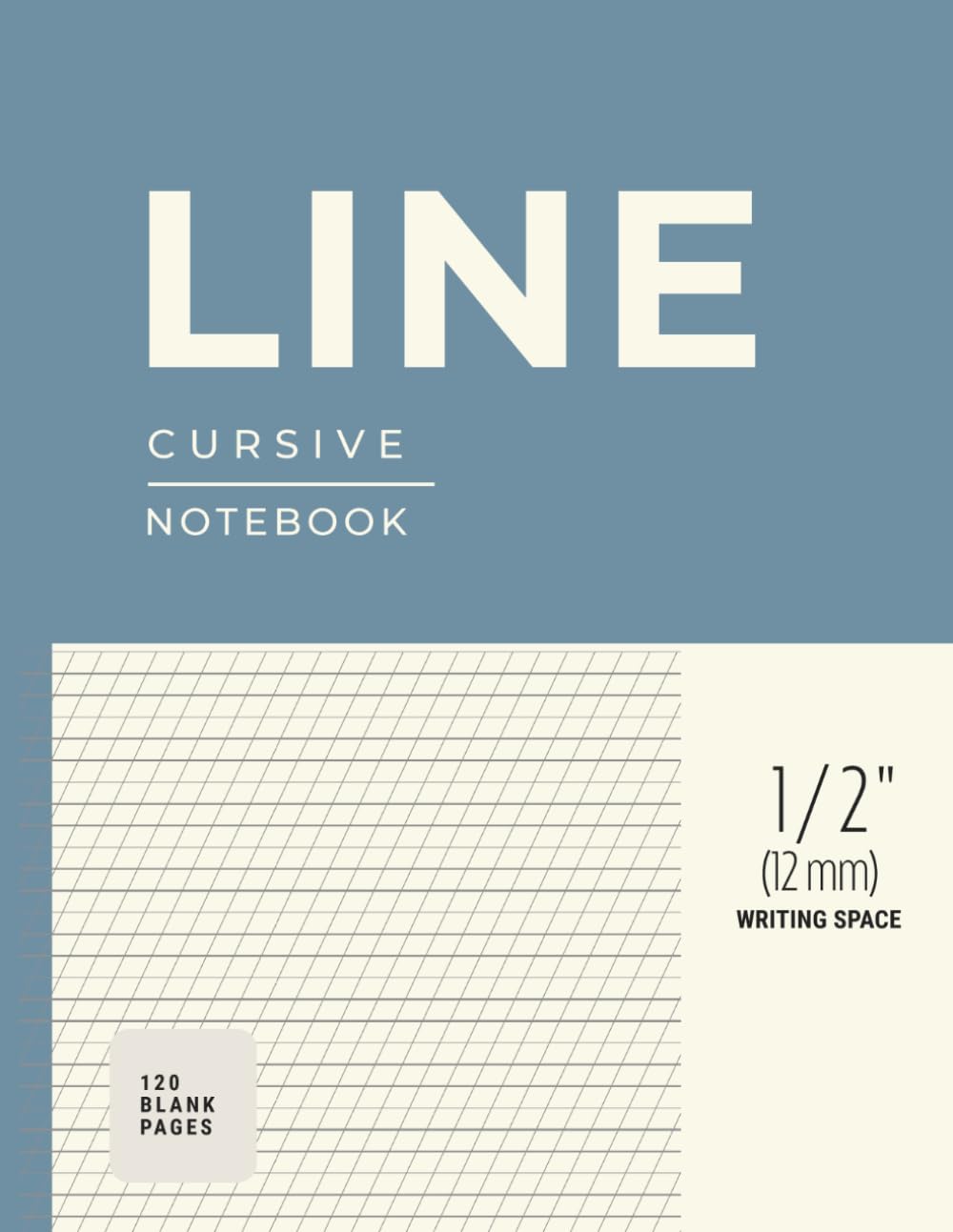 Cursive Handwriting Practice Notebook — 1/2 Inch Writing Space, 8.5 × 11 in, 120 Pages: Medium Cursive Writing Practice with 65° Slant Guides for... Word Practice, and Handwriting Improvement baixar o livro de graça