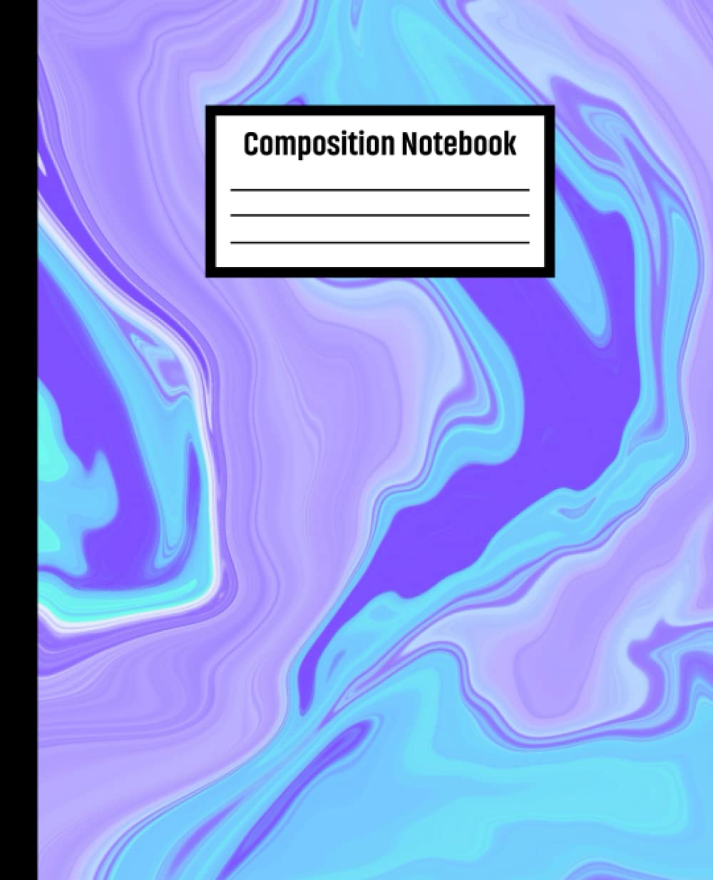 ler totalmente Composition Notebook: Kids-Teens- and Students- Colorful-.7.5 x 9.25 Inches- Soft Matte Cover-110 Wide-ruled lined pages Purple Turquoise Liquid Marble Composition Notebook
