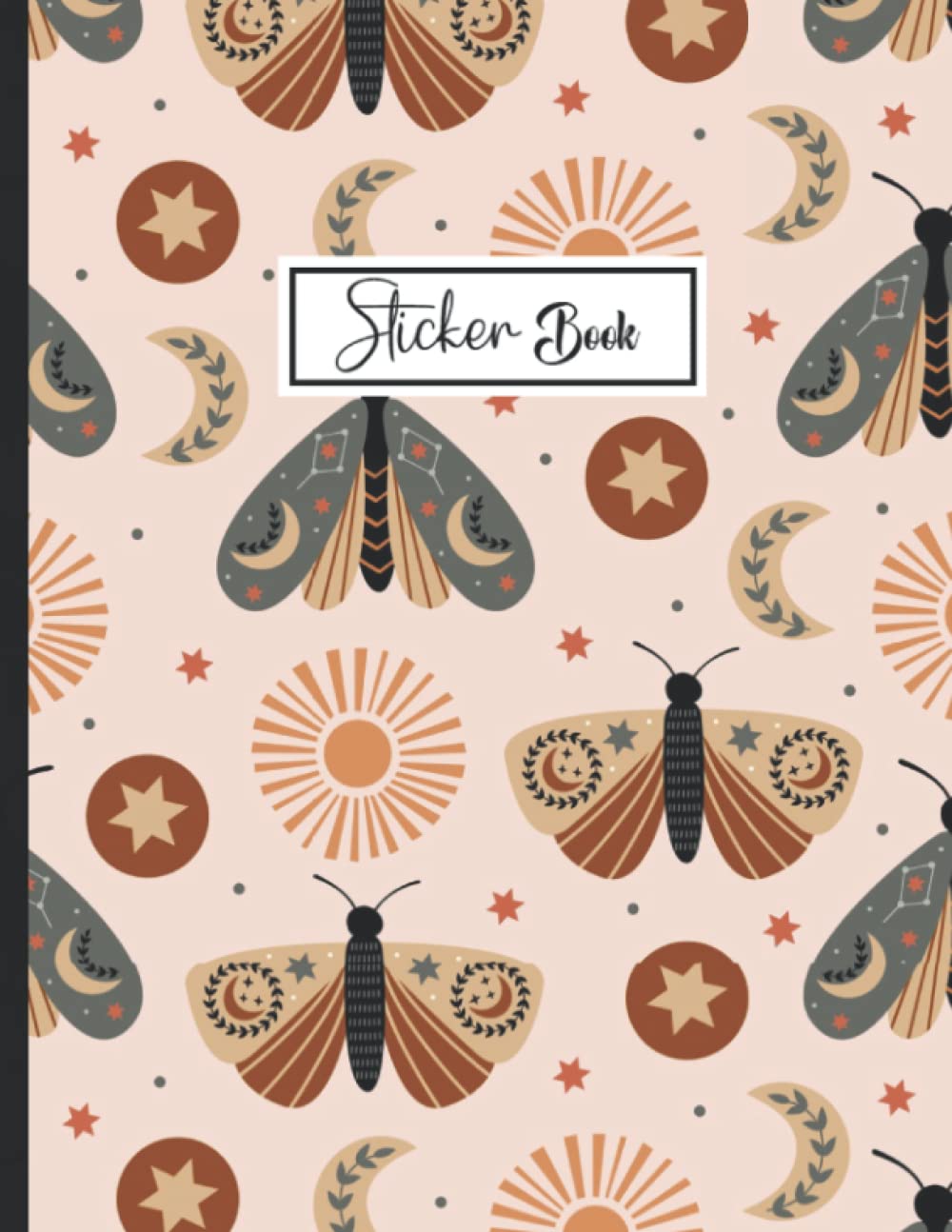ler totalmente Sticker Book: Blank Sticker Collection Book for Girls with Moth.