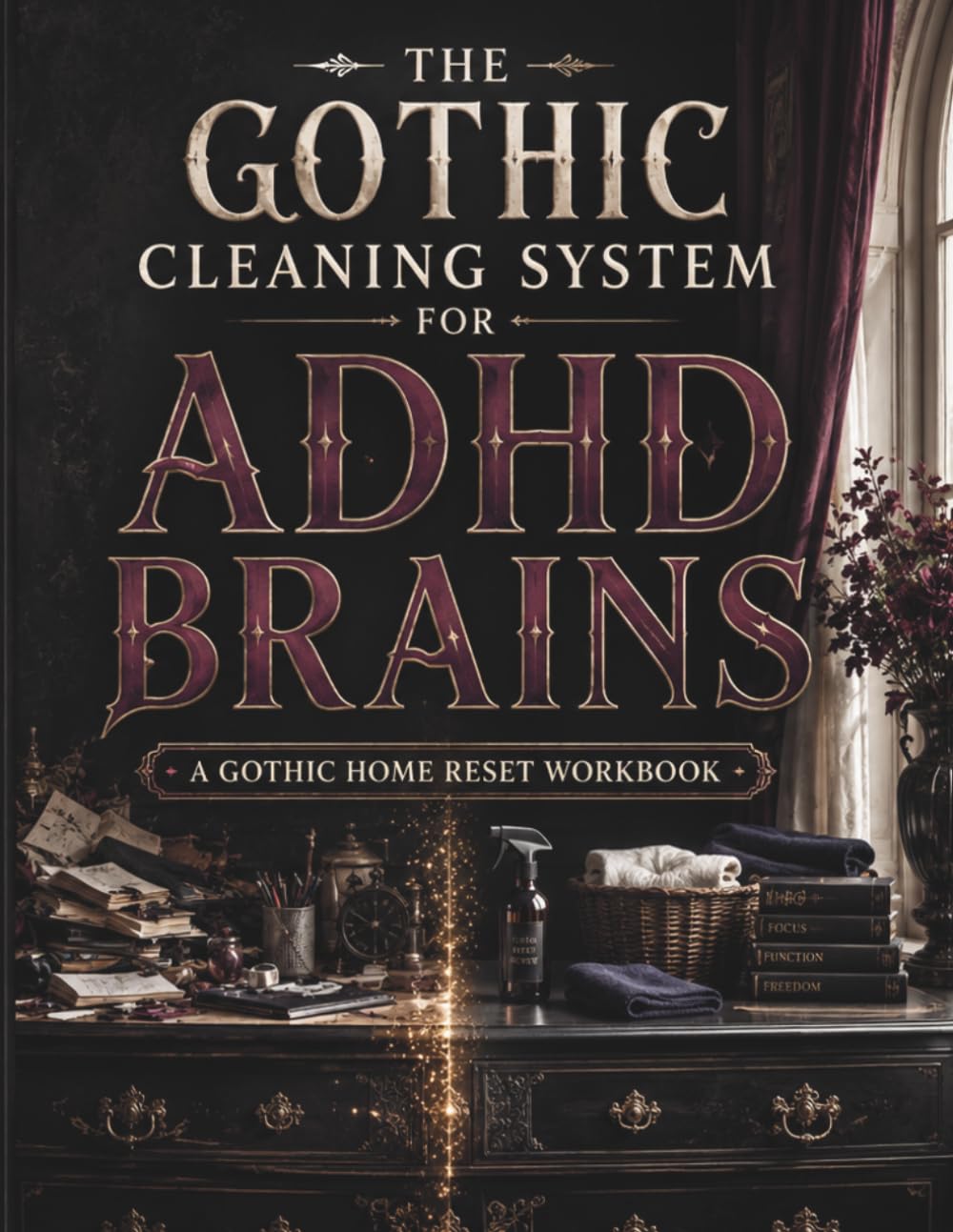 capítulo por capítulo baixar The Gothic Cleaning System for ADHD Brains: An ADHD-Friendly Home Reset Workbook for Cleaning, Decluttering, Organizing, and Building Realistic Routines Without Overwhelm