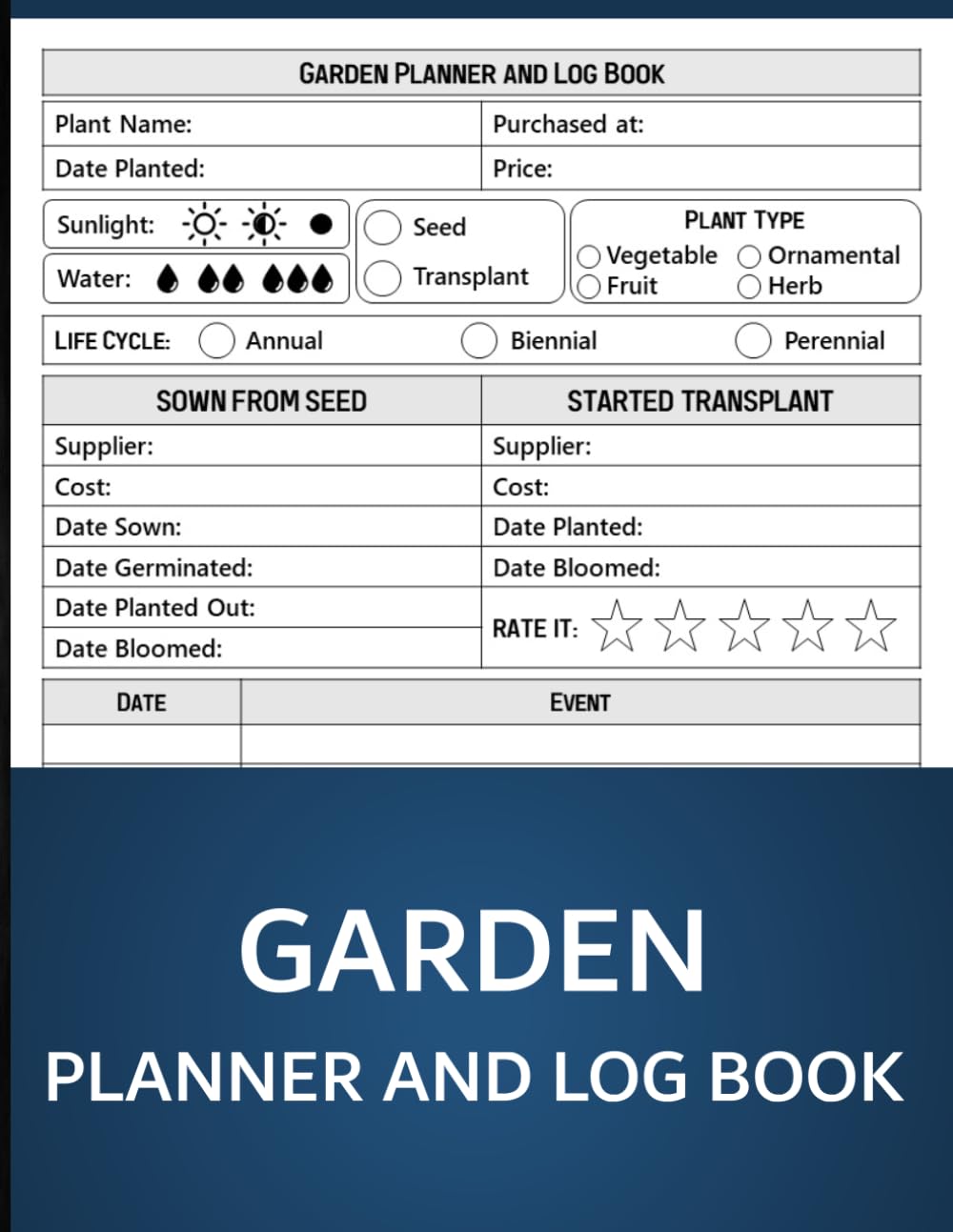 ler totalmente Garden Planner and Log Book: Simple Monthly Gardening Organizer Notebook, Garden Journal