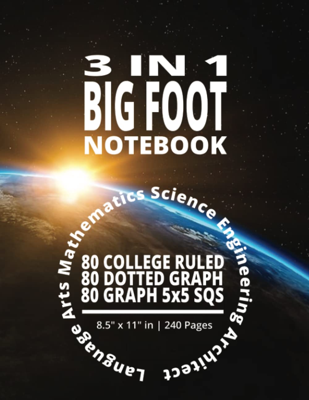 3 IN 1 BIG FOOT NOTEBOOK: Large College Ruled / Dotted Graph / Graph 5x5 Sqs 240 Pages (8.5 x 11in) For Arts & Letters, Math, Science, Architects, Engineering, Crafts, and More! baixar o livro de graça